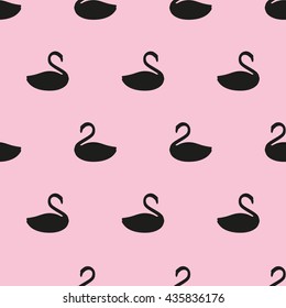 seamless pattern, swan art  background design for fabric and decor