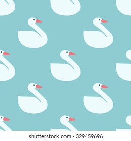 seamless pattern  with  swans art background design