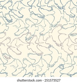Seamless pattern with swans. Vector illustration.
