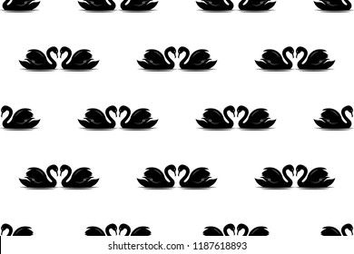 Seamless pattern with swans.Trendy fashion design for textile, fabric, baby clothes, background, textile,wrapping paper and other decoration.Vector illustration