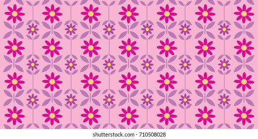 seamless pattern with Sweet Colorful abstract floral , Vector illustration