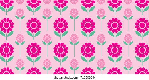 seamless pattern with Sweet Colorful abstract floral , Vector illustration