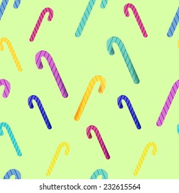 seamless pattern. Sweet Lollipop. candy canes in the form. editable vector illustration