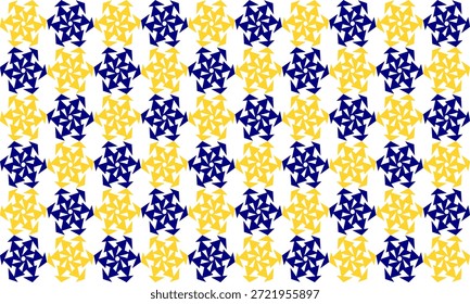 Patrón sin fisuras con la flor azul y amarilla dulce de la vendimia, estilo de la repetición de la estrella, diseño repleto de la Imagen para la impresión de la tela, flor púrpura redonda del punto, tablero de ajedrez de la impresión del patrón