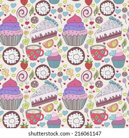 seamless pattern with sweets