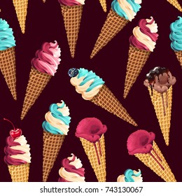 Seamless pattern with sweets