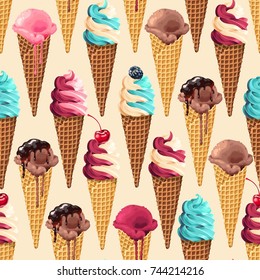 Seamless pattern with sweets