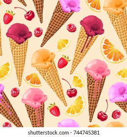 Seamless pattern with sweets