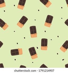Seamless pattern sweets and dessert with pastel background color. for textile, fabric print, gift wrapping paper.