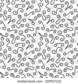 Seamless pattern with  swirl background, abstract vector art illustration