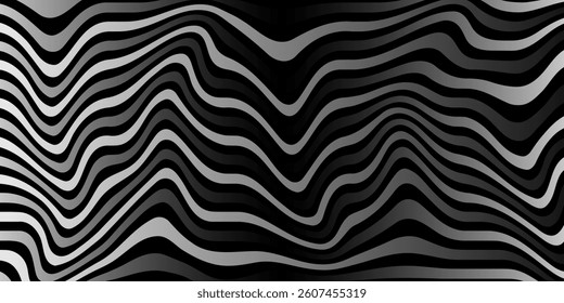 Seamless Pattern with Swirl Water Ripple Splashes. Vector Abstract Black and White Waves. eps 10