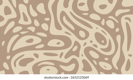 Nahtloses Muster mit Verwirbelungen. Abstrakter brauner Hintergrund. Flaches Vektordesign.