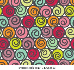 Seamless pattern with swirls. EPS 10 vector illustration.