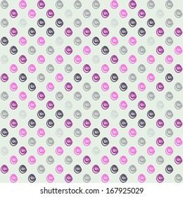 Seamless pattern with swirls on a white background