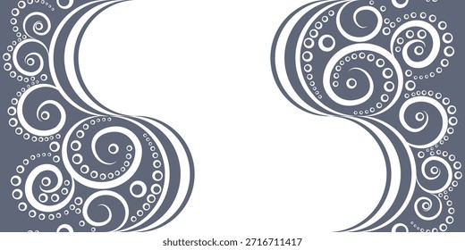 Patrón sin fisuras con remolinos. Ilustración vectorial.