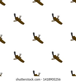 Seamless pattern with sword or gun in case with belt on white background. Medieval weapon. Adventure items. Cartoon style. Vector illustration for design, web, wrapping paper, fabric, wallpaper.