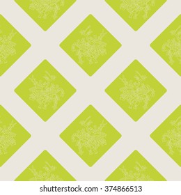 Seamless pattern with symbols from Aztec codices for your design 