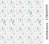 Seamless pattern of the symbols of dollar currency.