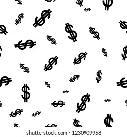 Seamless Pattern Symbols Dollar Currency Stream Stock Vector (Royalty ...