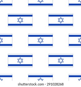 seamless pattern with symbols of the Israeli flag -vector illustration