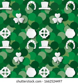 Seamless Pattern Of The Symbols Of St. Patrick's Day