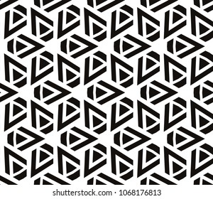 Seamless pattern with symmetric geometric ornament. Ornamental mosaic texture. Abstract background. Vector illustration.