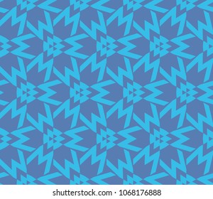 Seamless pattern with symmetric geometric ornament. Ornamental mosaic texture. Abstract background. Vector illustration.