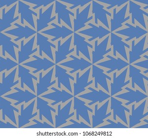 Seamless pattern with symmetric geometric ornament. Ornamental mosaic texture. Abstract background. Vector illustration.