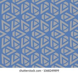 Seamless pattern with symmetric geometric ornament. Ornamental mosaic texture. Abstract background. Vector illustration.