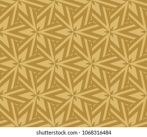 Seamless pattern with symmetric geometric ornament. Ornamental mosaic texture. Abstract background. Vector illustration.