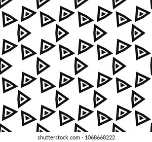 Seamless pattern with symmetric geometric ornament. Ornamental mosaic texture. Abstract background. Vector illustration.
