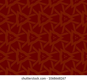 Seamless pattern with symmetric geometric ornament. Ornamental mosaic texture. Abstract background. Vector illustration.