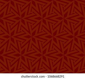 Seamless pattern with symmetric geometric ornament. Ornamental mosaic texture. Abstract background. Vector illustration.