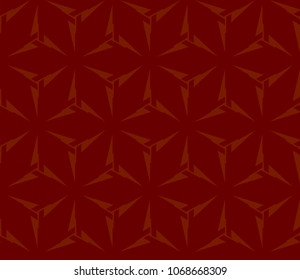 Seamless pattern with symmetric geometric ornament. Ornamental mosaic texture. Abstract background. Vector illustration.