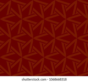 Seamless pattern with symmetric geometric ornament. Ornamental mosaic texture. Abstract background. Vector illustration.