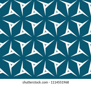 Seamless pattern with symmetric geometric ornament. Ornamental mosaic texture. Abstract background. Vector illustration.