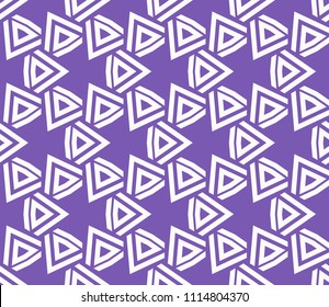 Seamless pattern with symmetric geometric ornament. Ornamental mosaic texture. Abstract background. Vector illustration.