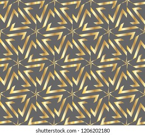 Seamless pattern with symmetric geometric ornament. Ornamental mosaic texture. Kaleidoscope abstract background. Vector illustration