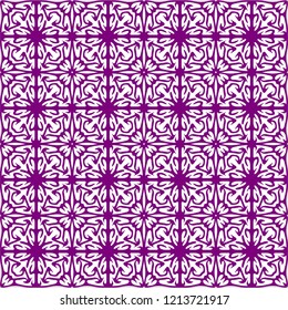 Seamless pattern with symmetric geometric ornament. Ornamental mosaic texture. Kaleidoscope abstract background