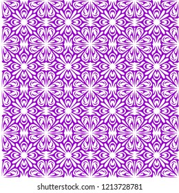 Seamless pattern with symmetric geometric ornament. Ornamental mosaic texture. Kaleidoscope abstract background