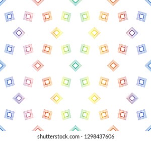 Seamless pattern with symmetric geometric ornament. Abstract background. Vector illustration.