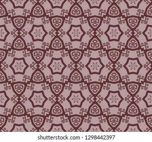 Seamless pattern with symmetric geometric ornament. Abstract background. Vector illustration.