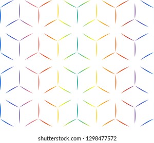 Seamless pattern with symmetric geometric ornament. Abstract background. Vector illustration.