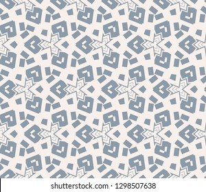 Seamless pattern with symmetric geometric ornament. Abstract background. Vector illustration.