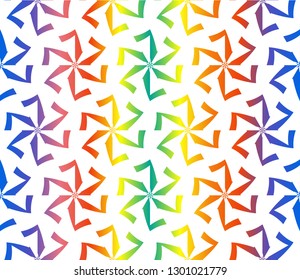 Seamless pattern with symmetric geometric ornament. Abstract background. Vector illustration.