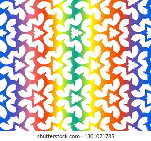 Seamless pattern with symmetric geometric ornament. Abstract background. Vector illustration.