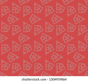Seamless pattern with symmetric geometric ornament. Abstract background. Vector illustration.