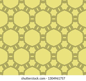 Seamless pattern with symmetric geometric ornament. Abstract background. Vector illustration.