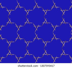 Seamless pattern with symmetric geometric ornament. Ornamental mosaic texture. Kaleidoscope abstract background. Ethnic arabic, indian, turkish ornament  