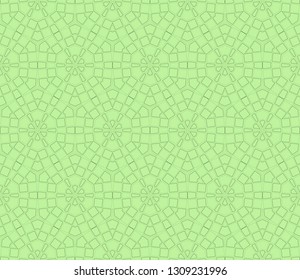 Seamless pattern with symmetric geometric ornament. Abstract background. Vector illustration.
